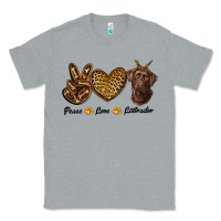 Heather Grey peace love labrador Classic Tee - RanaPortraitStore