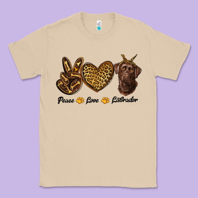 Peace Love Labrador Classic Tee Designed By Ranaportraitstore