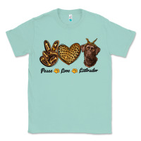 Seafoam peace love labrador Classic Tee - RanaPortraitStore