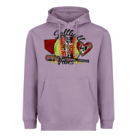Lavender softball vibes Heavyweight Hoodie - SublimationCraftShop