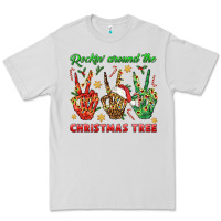 Dove Grey Rockin' Around The Christmas Tree Premium Tee - BundleAndBundleShop