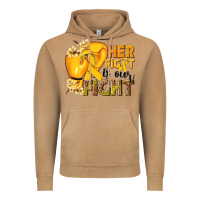 Vintage Camel Her fight is our fight Childhood Cancer yellow Vintage Hoodie - NancyCooperArtShop