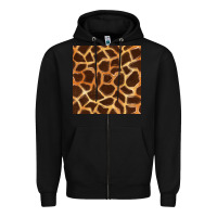 Black giraffe seamless pattern Zipper Hoodie - BundleAndBundleShop