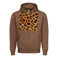 Chestnut giraffe seamless pattern Zipper Hoodie - BundleAndBundleShop