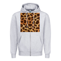 Heather Grey giraffe seamless pattern Zipper Hoodie - BundleAndBundleShop