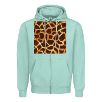 Seafoam giraffe seamless pattern Zipper Hoodie - BundleAndBundleShop