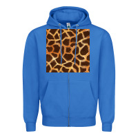 True Royal giraffe seamless pattern Zipper Hoodie - BundleAndBundleShop
