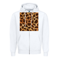 White giraffe seamless pattern Zipper Hoodie - BundleAndBundleShop