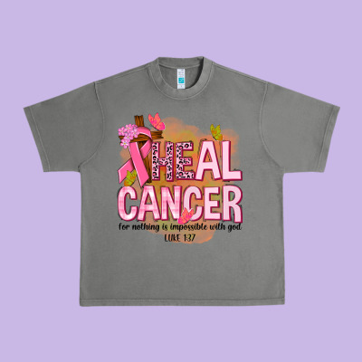 Heal Cancer For Nothing Is Impossible With God Urban Heavy Tee Designed By Nancycooperartshop