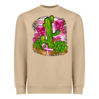 Mushroom breast cancer cactus Heavyweight Sweatshirt - FaDigitalArtStudio