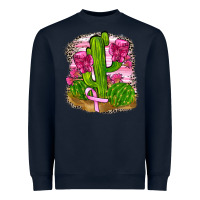 Navy breast cancer cactus Heavyweight Sweatshirt - FaDigitalArtStudio