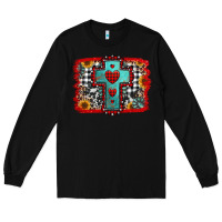 Black Christmas cross with background Long Sleeve Tee - Jasminsmagicworld