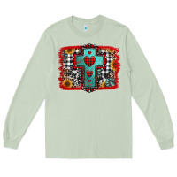 Matcha Christmas cross with background Long Sleeve Tee - Jasminsmagicworld