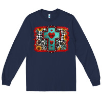 Navy Christmas cross with background Long Sleeve Tee - Jasminsmagicworld