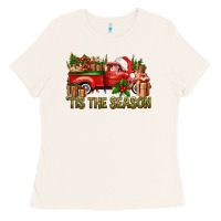 Bone Tis' The Season Christmas Truck Ladies Tee - BundleAndBundleShop