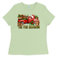 Matcha Tis' The Season Christmas Truck Ladies Tee - BundleAndBundleShop