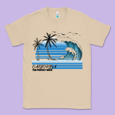 California The Perfect Wave Classic Tee Designed By Bettercallsaul