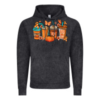 Vintage Black Kidney Cancer coffee cups orange ribbon Vintage Hoodie - NancyCooperArtShop