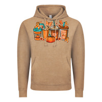 Vintage Coffee Kidney Cancer coffee cups orange ribbon Vintage Hoodie - NancyCooperArtShop