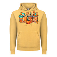 Vintage Mustard Kidney Cancer coffee cups orange ribbon Vintage Hoodie - NancyCooperArtShop