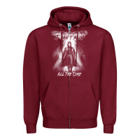 Burgundy eric draven it can't rain all the time 1 Zipper Hoodie - tuanDangUi