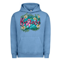 Pigment Pebble Blue breast cancer believe Urban Hoodie - BarkalooDesign