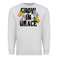 Dove Grey Grow In Grace Premium Sweatshirt - LillyAllenDesigns