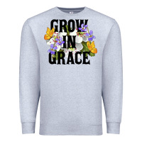 Heather Grey Grow In Grace Premium Sweatshirt - LillyAllenDesigns