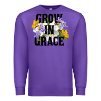 Purple Grow In Grace Premium Sweatshirt - LillyAllenDesigns