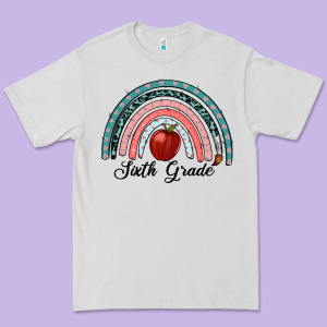 Sixth Grade Rainbow Premium Tee Designed By Ranaportraitstore