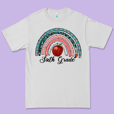 Sixth Grade Rainbow Premium Tee Designed By Ranaportraitstore