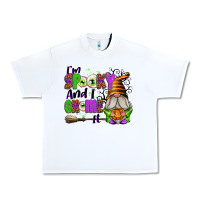 White I'm Spooky and I Gnome It Urban Heavy Tee - texasbilliewilder