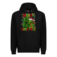 Black merry christmas dragon Premium Hoodie - FaDigitalArtStudio