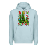 Blue Mist merry christmas dragon Premium Hoodie - FaDigitalArtStudio