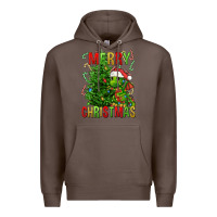 Coffee merry christmas dragon Premium Hoodie - FaDigitalArtStudio