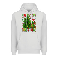 Dove Grey merry christmas dragon Premium Hoodie - FaDigitalArtStudio