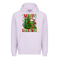 Lilac merry christmas dragon Premium Hoodie - FaDigitalArtStudio