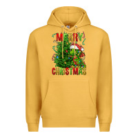 Mustard merry christmas dragon Premium Hoodie - FaDigitalArtStudio