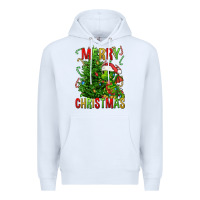 White merry christmas dragon Premium Hoodie - FaDigitalArtStudio