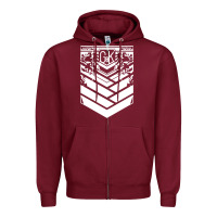 Burgundy girls' frontline griffin & kryuger Zipper Hoodie - tuanDangUi