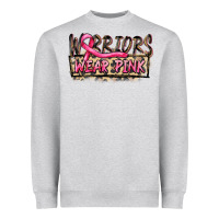 Heather Grey Warriors wear pink Heavyweight Sweatshirt - FaDigitalArtStudio