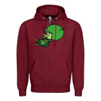 Burgundy the-great-gazoo-cute Zipper Hoodie - tuanDangUi