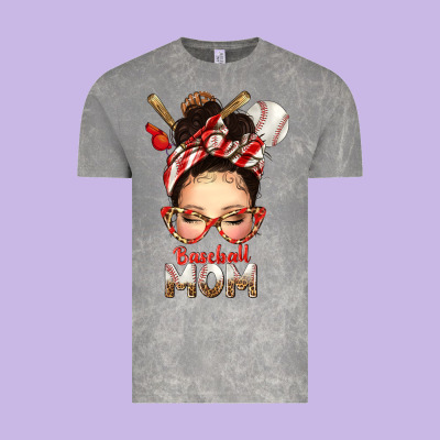 Baseball Mom Messy Bun Vintage Tee Designed By Texasbilliewilder
