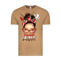 Vintage Camel Baseball Mom Messy Bun Vintage Tee - texasbilliewilder