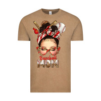 Vintage Coffee Baseball Mom Messy Bun Vintage Tee - texasbilliewilder
