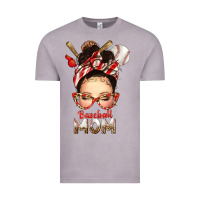 Vintage Zinc Baseball Mom Messy Bun Vintage Tee - texasbilliewilder