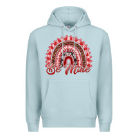 Blue Mist be mine valentines day rainbow Premium Hoodie - RanaPortraitStore