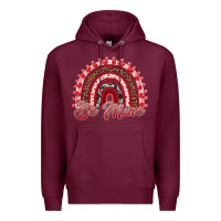 Burgundy be mine valentines day rainbow Premium Hoodie - RanaPortraitStore