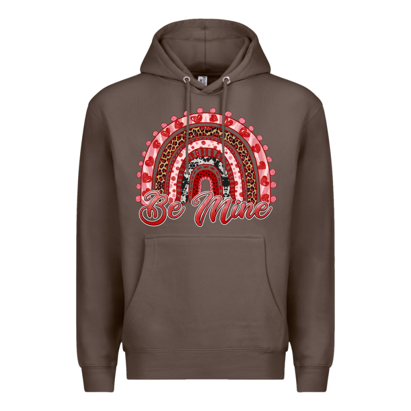 Be Mine Valentines Day Rainbow Premium Hoodie by RanaPortraitStore | Teevron