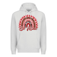 Dove Grey be mine valentines day rainbow Premium Hoodie - RanaPortraitStore